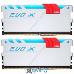 GEIL EVO X WHITE DDR4 16GB (2X8GB) 3200MHZ PC4-25600 (GEXW416GB3200C16DC)