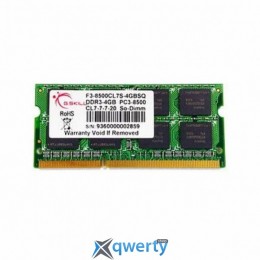 G.Skill SODIMM DDR3-1066 4096MB PC3-8500 (F3-8500CL7S-4GBSQ)