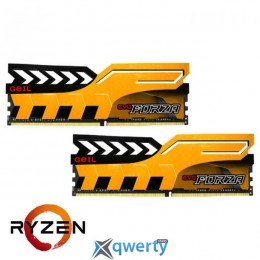 GEIL EVO Forza AMD Edition Racing Yellow DDR4 2400MHz 16GB Kit 2x8GB PC4-19200 (GAFY416GB2400C16DC)