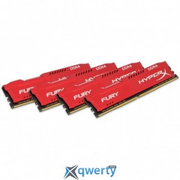 Kingston DDR4-2666 65536MB PC4-21300 (Kit of 4x16384MB) HyperX Fury Red (HX426C16FRK4/64)