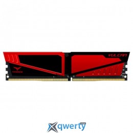 TEAM T-Force Vulcan Red DDR4 2400MHz 16GB XMP PC-19200 (TLRED416G2400HC15B01)