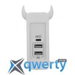 MOMAX U.Bull 1 Type C + 2 USB Charger EU White (UM3SEUW)