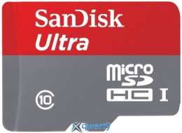 Карта памяти SanDisk 16GB microSDHC C10 UHS-I R80MB/s Ultra + SD SDSQUNC-016G-GN6IA