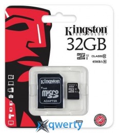 Kingston microSDHC (UHS-I) 32Gb class 10 R45Mb/s (adapter SD) SDC10G2/32GB