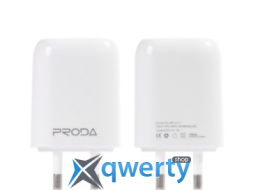 ЗУ сетевое Proda Flat RP-U11 1.0A 1*USB white + кабель Lightning 220V евровилка (EN)