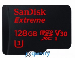 SanDisk 128GB microSDXC V30 A1 UHS-I U3 R100/W90MB/s 4K Extreme + SD (SDSQXAF-128G-GN6AA)