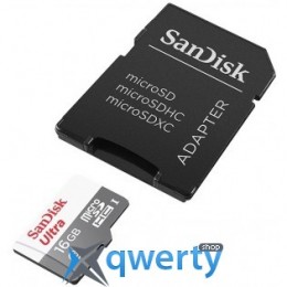 microSD 16GB SanDisk Ultra Light UHS-I Class 10 +SD адаптер (SDSQUNB-016G-GN3MA)