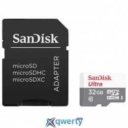 SanDisk 32GB microSDHC C10 UHS-I R80MB/s Ultra + SD (SDSQUNS-032G-GN3MA)