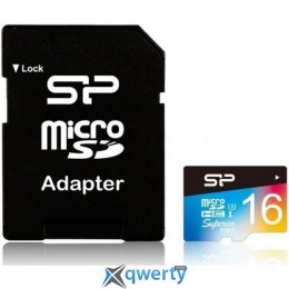 Silicon Power 16GB microSDHC C10 UHS-I U3 + SD адаптер Superior Colorful (SP016GBSTHDU3V20SP)