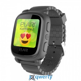 Детские смарт-часы Elari KidPhone 2 Black с GPS-трекером (KP-2B)