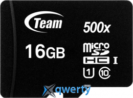 microSD Team 16GB Class 10 Black +SD адаптер (TUSDH16GCL10U03)