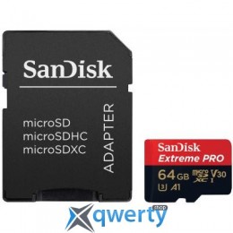 SANDISK 64GB microSD class 10 V30 A1 UHS-I U3 4K Extreme Pro (SDSQXCG-064G-GN6MA)