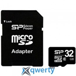 Silicon Power 32Gb microSDHC class 6 (SP032GBSTH006V10-SP)