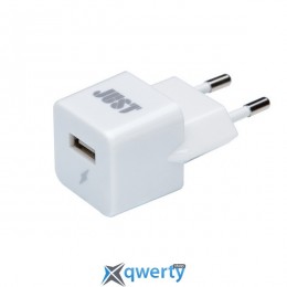JUST Atom USB Wall Charger (1A/5W, 1USB) White (WCHRGR-TM-WHT)