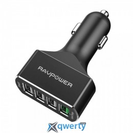 RavPower 54W 4-Port USB Car Charger with Quick Charge 3.0 (4X Faster) and iSmart (RP-VC003)