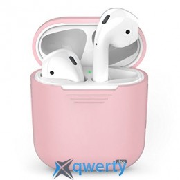 Чехол Airpods Silicon case+straps pink