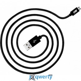 JUST Copper Micro USB Cable 0,5M Black (MCR-CPR05-BLCK)
