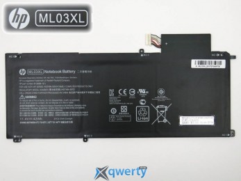 Батарея для ноутбука HP ML03XL 11.4V 3570mAh Black