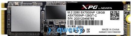 SSD M.2 ADATA 128GB XPG SX7000 NVMe PCIe 3.0 x4 2280 3D TLC (ASX7000NP-128GT-C) 