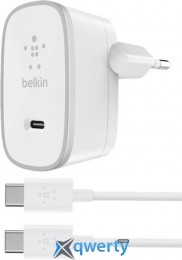 Belkin USB-C Charger c кабелем USB-C to USB-C (1.5m), 15W, Wht (F7U008vf05-WHT)