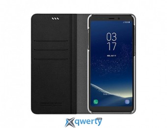 Samsung Flip Wallet Leather Cover для смартфона Galaxy A8+ 2018 (A730) Black (GP-A730KDCFAAA)