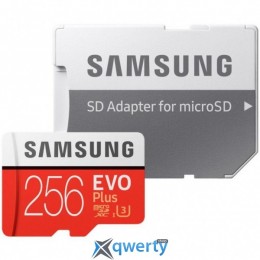 Samsung 256GB microSDXC C10 UHS-I U3 R100/W90MB/s Evo Plus + SD адаптер (MB-MC256GA/RU)