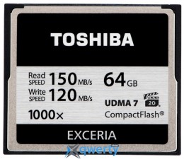 TOSHIBA Compact Flash 64 Gb 1000x (R150, W120MB/s) (CF-064GTGI(8)