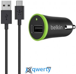 АЗУ USB-A Belkin BoostUp 2.4A + кабель USB-C (F7U002bt06-BLK)