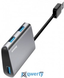 Baseus Enjoyment series USB to 3 x USB 3.0 HUB Adapter Dark gray (CAHUB-A0G)