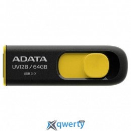 ADATA 64GB UV128 Black-Yellow USB 3.0 (AUV128-64G-RBY)