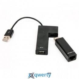 Viewcon USB2.0 to Ethernet 100Mb, 3 port (VE450B) VE 450 B (Black)