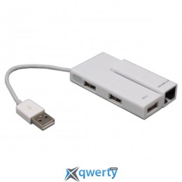 Viewcon USB2.0 to Ethernet 100Mb, 3 port (VE450W) VE 450 W (White)