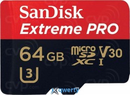 SanDisk 64GB microSDXC C10 UHS-I U3 R170MB/s Extreme Pro V30 (SDSQXCY-064G-GN6MA)