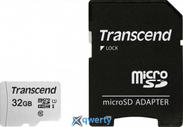 microSD Transcend 300S 32GB Class 10 A1 +SD адаптер (TS32GUSD300S-A)