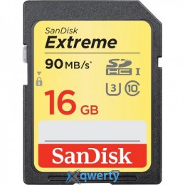 SanDisk 16GB SDHC C10 UHS-I U3 R90MB/s Extreme (SDSDXNE-016G-GNCIN)