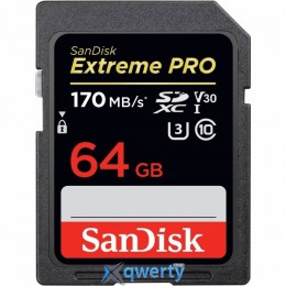 SanDisk 64GB SDXC C10 UHS-I U3 R170MB/s Extreme Pro (SDSDXXY-064G-GN4IN)