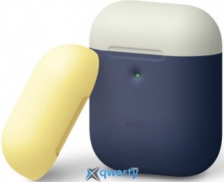 Elago A2 Duo Case Indigo/Classic White/Yellow for Airpods with Wireless Charging Case (EAP2DO-JIN-CWHYE)