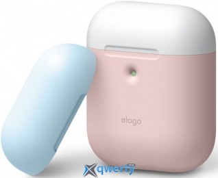 Elago A2 Duo Case Pink/White/Pastel Blue for Airpods with Wireless Charging Case (EAP2DO-PK-WHPBL)