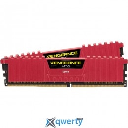 Corsair DDR4-2400 32GB PC4-19200 (2x16) Vengeance LPX Red (CMK32GX4M2A2400C14R)
