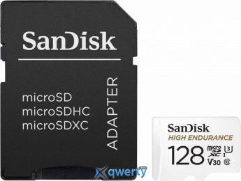microSD SanDisk High Endurance 128GB Class 10 V30 +SD адаптер (SDSQQNR-128G-GN6IA)