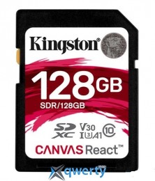 Kingston Class 10 UHS| U3 128GB SDXC (SDR8GB)