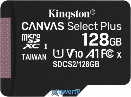microSD Kingston Canvas Select Plus 128GB Class 10 V10 A1 (SDCS2/128GBSP) 740617299076