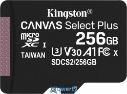 microSD Kingston Canvas Select Plus 256GB Class 10 V30 A1 (SDCS2/256GBSP)