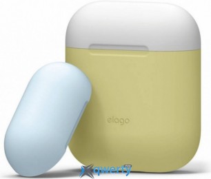 Elago Duo Case Yellow/White/Pastel Blue for Airpods (EAPDO-YE-WHPBL)