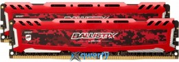 Crucial DDR4-3200 16GB (2x8) PC4-25600 Ballistix Sport LT RED (BLS2K8G4D32AESEK)