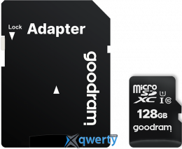 microSD Goodram M1AA 128GB Class 10 +SD адаптер (M1AA-1280R12) 5908267930168
