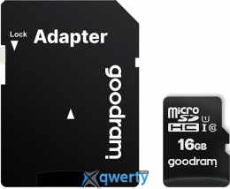 microSD Goodram M1AA 16GB Class 10 +SD адаптер (M1AA-0160R12) 5908267930137