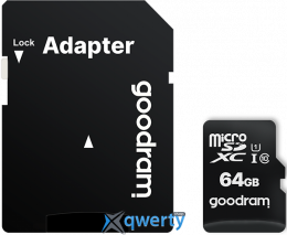 microSD Goodram M1AA 64GB Class 10 +SD адаптер (M1AA-0640R12) 5908267930151