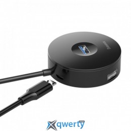 Baseus Round box HUB adapter (Type-C to USB3.0*1+USB2.0*3) Black (CAHUB-G01)