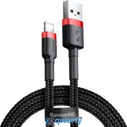 USB-A - Lightning 2.4A 0.5m Baseus Cafule Cable Red (CALKLF-A19)